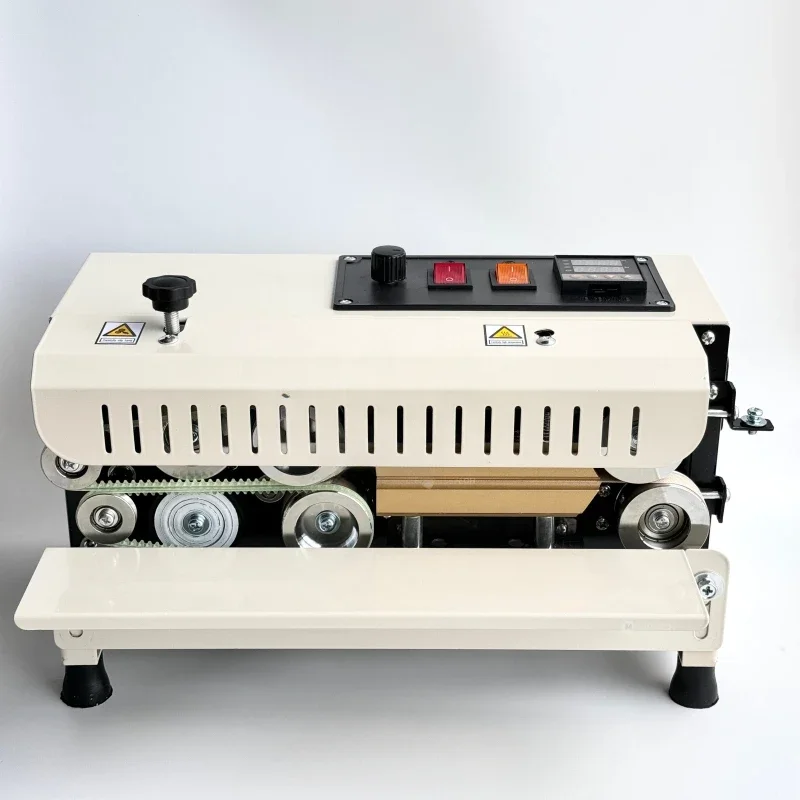 High Quality mini desktop Continuous Band Sealer Automatic Horizontal Sealer 110V Sealing Machine Bag Machine for PVC Bags Films