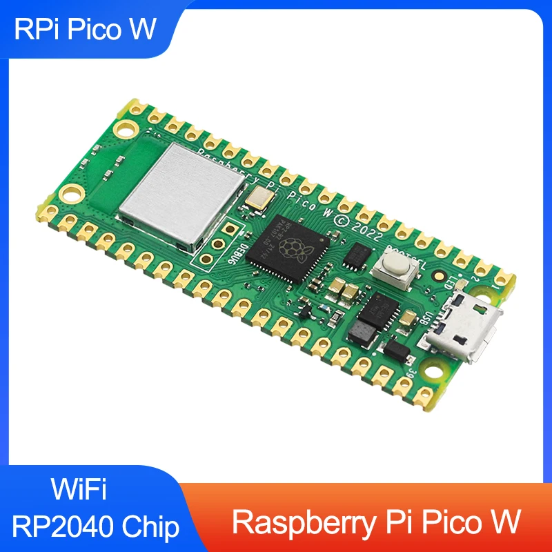 

Макетная плата Raspberry Pi Pico W RP2040, микроконтроллер с беспроводным Wi-Fi модулем, Двухъядерный ARM Cortex MO + для питона