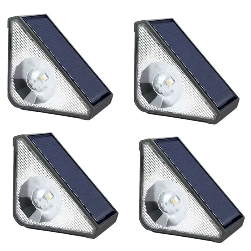AFOURT-4Pack Solar Step Lights For Outside,Solar Stair Lights For Step,Stair,Patio,Yard,Deck,Wall
