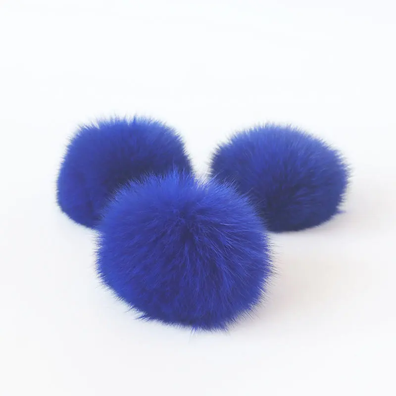 3 pcs Real Fox Fur Poms 8cm Handmade Bag Keychain Pom Children Hat Scarf Shoe Fur Pompom Pompon Fur Balls DIY Jewelry Crafts