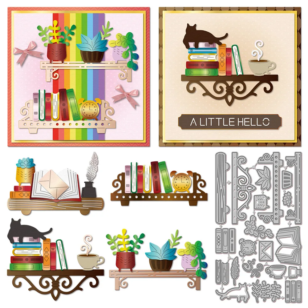 Wandregal aus Kohlenstoffstahl, Stanzformen, Schablonen für DIY-Scrapbooking, Fotoalbum, dekorative Prägung, Papier, Karten, Buch, 160 x 92 x 0,8 mm