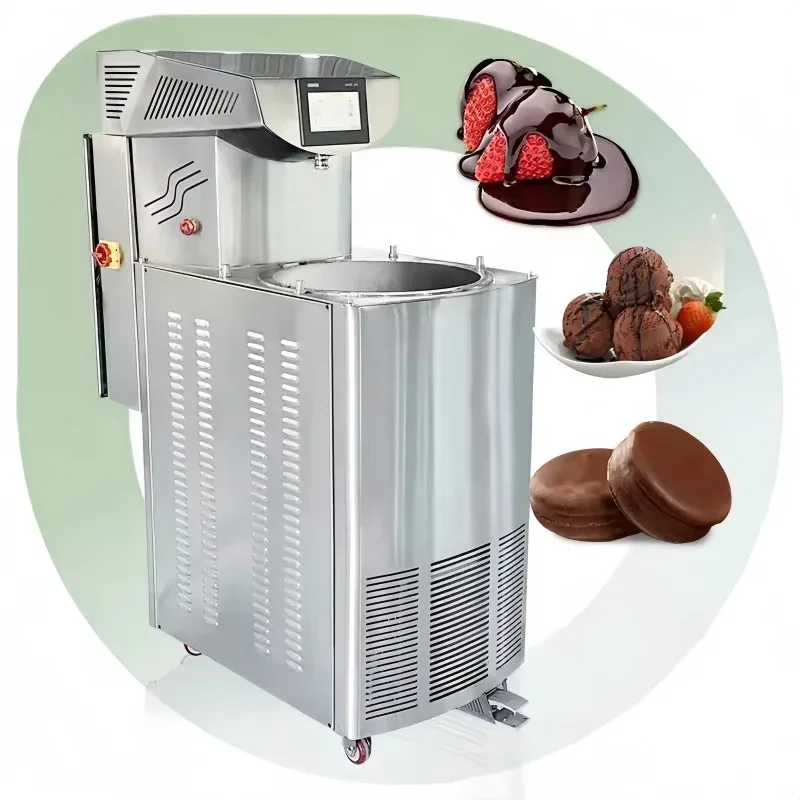 Industrial Continuous Multifunctional Automatic Small Coating Melt Price Chocolate Temper hine