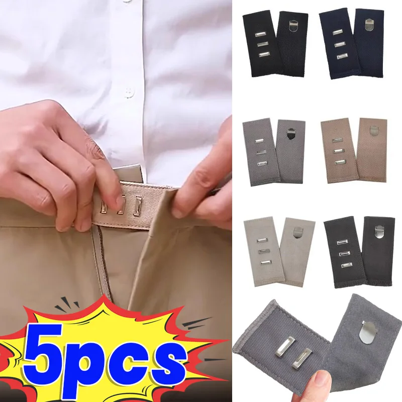 Waist Expander Button with Hooks for Tight Trousers Jeans Skirts Maternity Clothes Unisex Garment Accessories Belt Extension