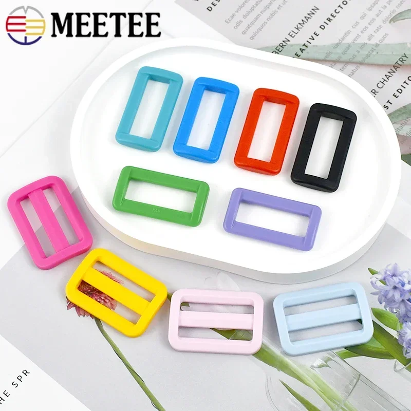 10/30/50Pcs 32/38mm Plastic Buckles Bag Strap O D Ring Hook Webbing Belt Tri-Glide Clasp Slider Adjuster Buckles Dog Collar