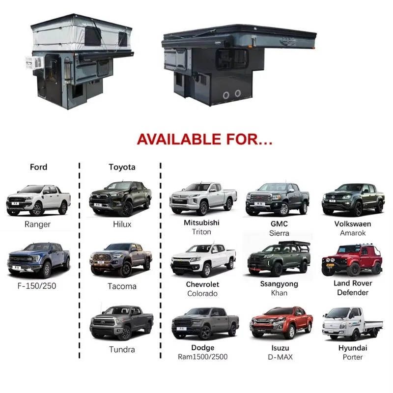 Slide Out Kitchen Camping House for Pickup Tent Rv Offroad Pop Top Camping