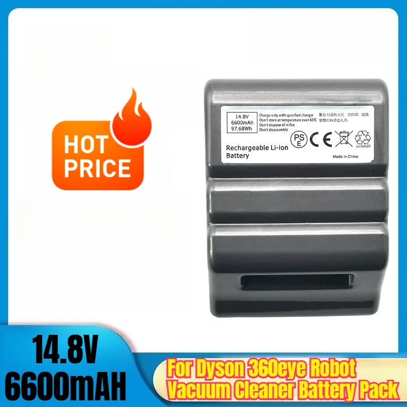 

14.8V 6600mAH Battery Pack for Dyson 360eye Robot Vacuum Cleaner