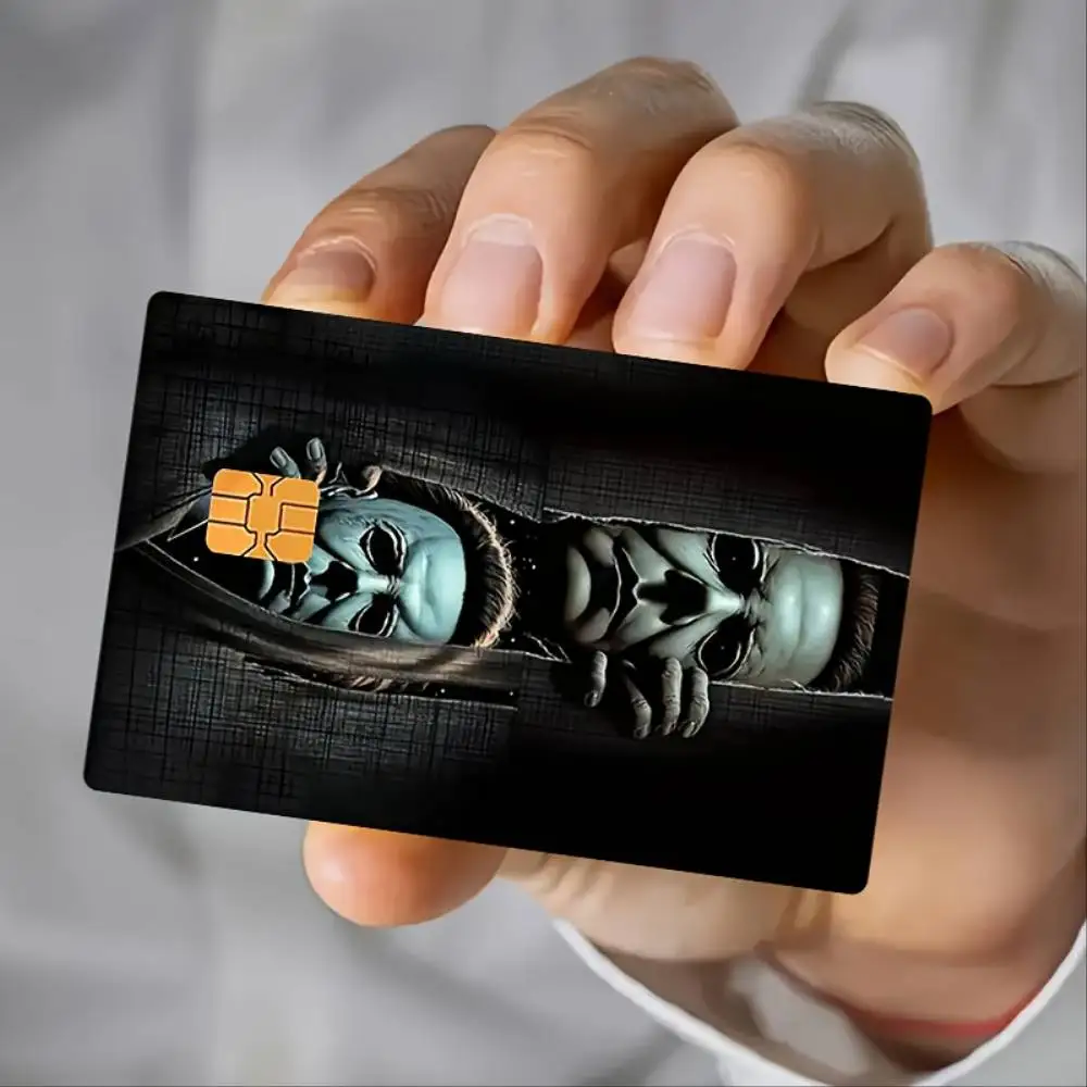 Horror Masked Figure Credit Card Skin Sticker PVC Decal For Bank Credit Debit Transit Room Key Cards