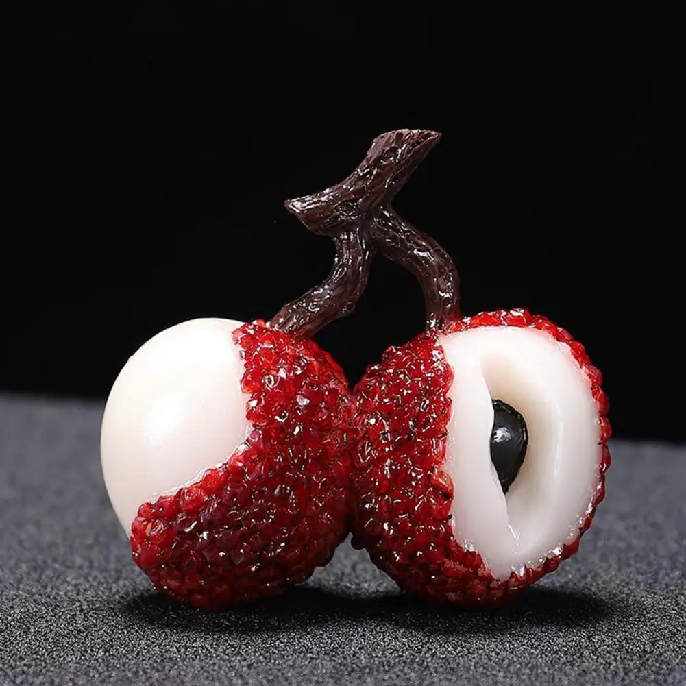 Three-dimensional Tea Pet Color-changing Lychee Tea Pet Resin Figurine Crafts for Tea Lovers Kungfu Sculpture Heat for Lovers