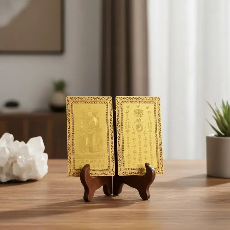 Tai-Sui-Segens-Gebets-Goldkarte 1/2 Stück Feng Shui Exorzismus-Schutz für Geburtstagsüberraschung Spirituelles Geschenk – Detail 1
