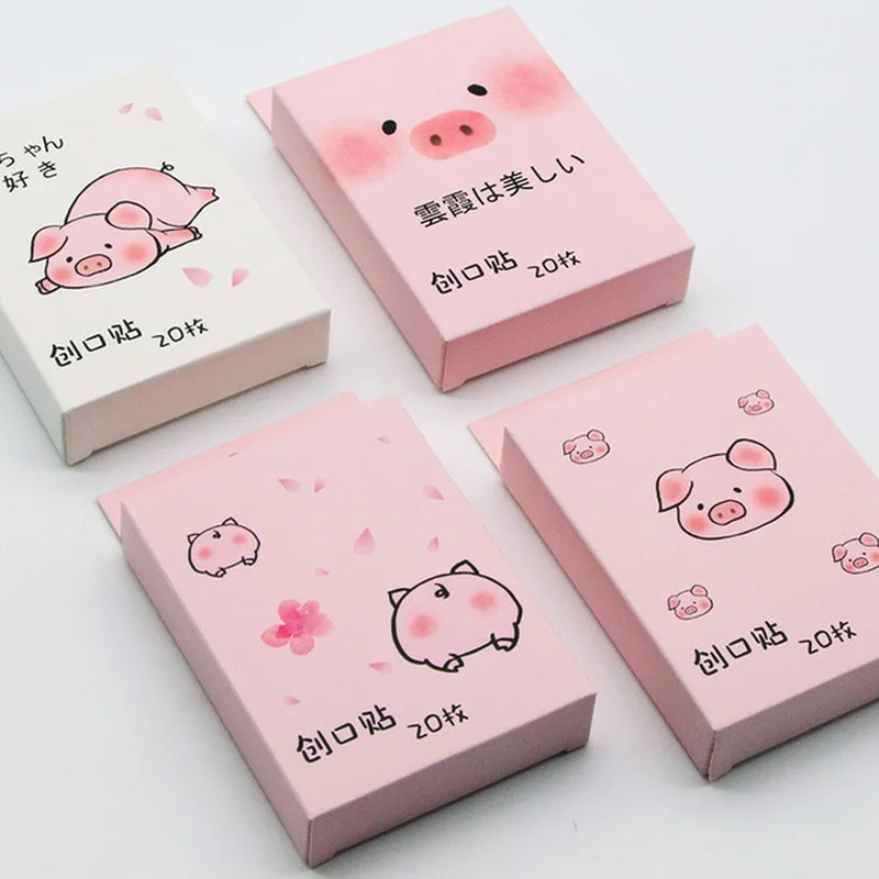 20ชิ้น/ล็อตน่ารักน่ารัก Band Aid ทิ้งแผลสติกเกอร์ Kawaii First Aid Emergency Kit สำหรับเด็กผ้าพันแผลกาวบ้าน