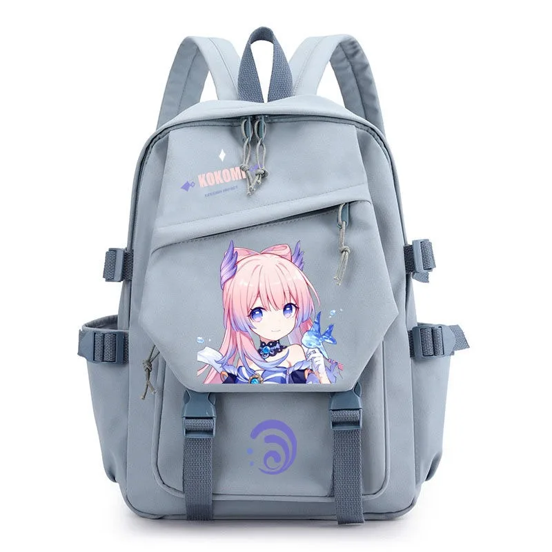 32×45×15cm Black Blue Green, Genshin Impact, Student Kids Teens School Bags, Large Capacity Mochilas Anime Backpacks Girls Boys