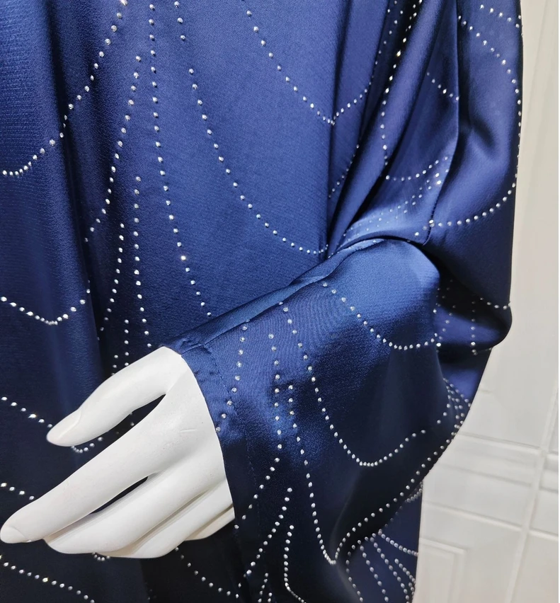 Robe musulmane ample et modeste pour femmes, nouvelle collection, mode Oem moyen-orient, diamant, manches papillon, vente en gros, 2025