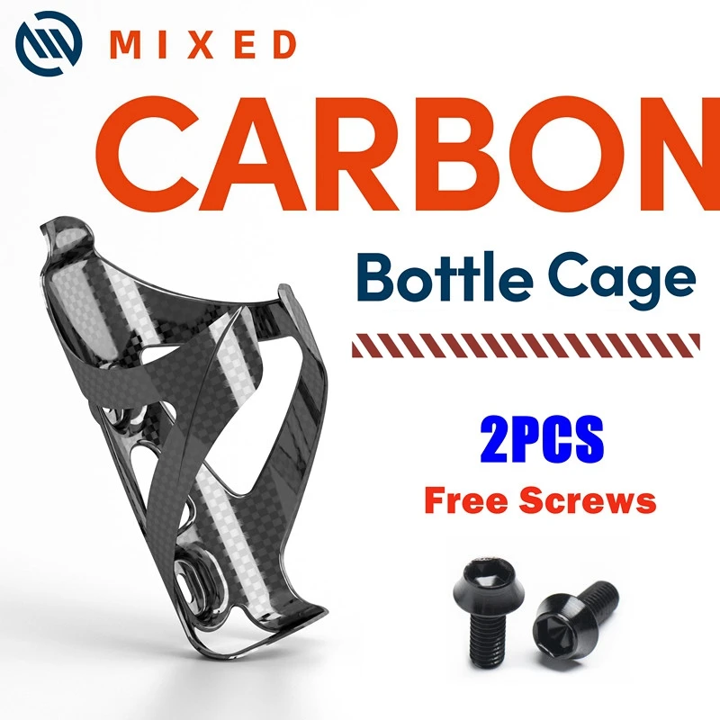 MIXED Full Carbon Fiber Water Bottle Cage Lightweight Holder for MTB Mountain Bicycle Road Bike Cycling Accessories