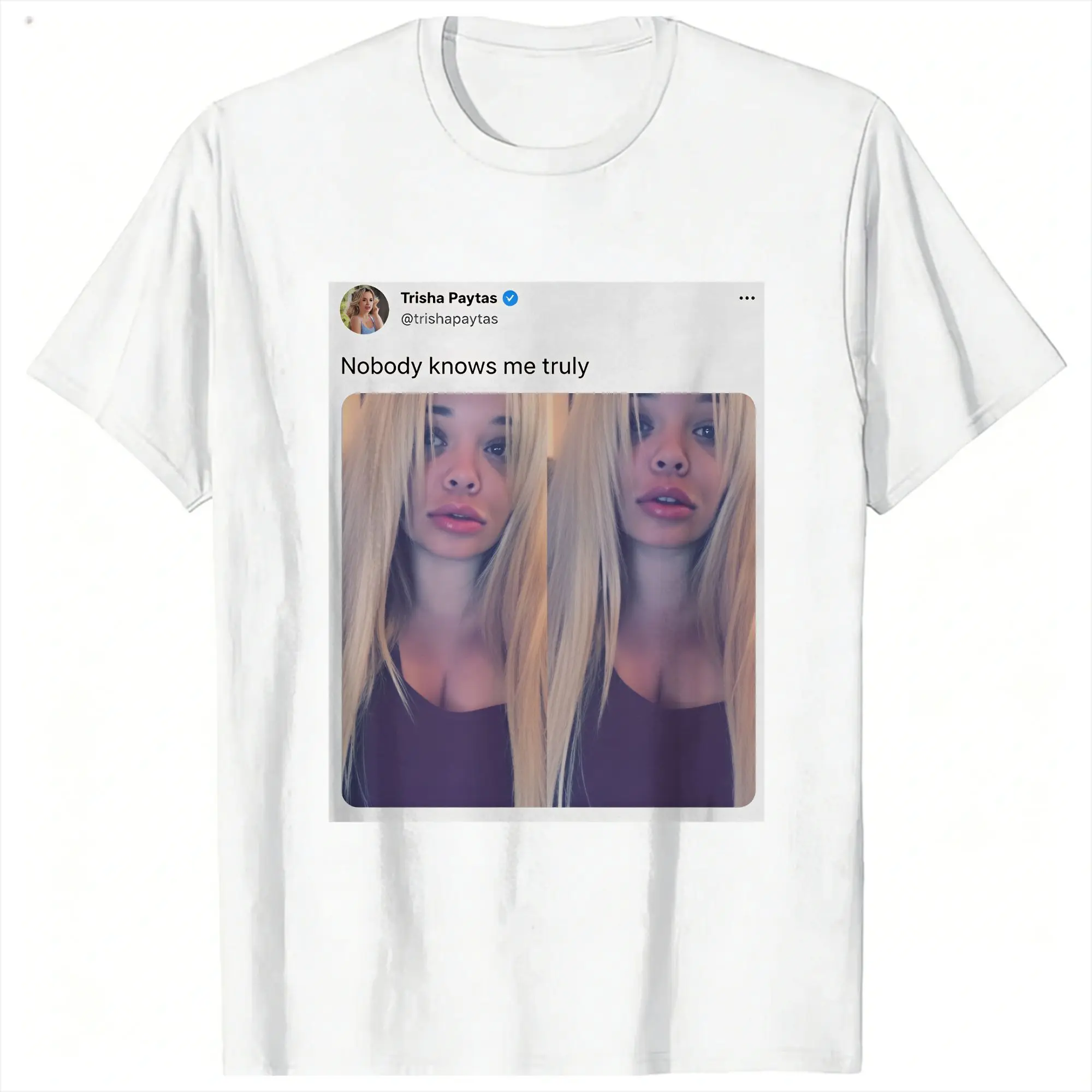 90S Trisha Paytas Graphic T-Shirt  Hip Hop T Shirts Short-Sleeved Y2K Basic Tshirt Summer Cotton Crew Neck Oversize Tees