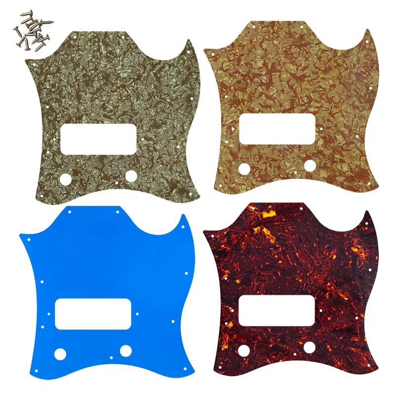 

5pcs Guitar Parts - For Gib Standard SG Full Face Guitar Pickguard Route Bridge P90 Humbuckers Scratch Plate