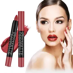 Sexy Long Lasting Waterproof Matte Lipstick Pencils Moisturizer Non-Stick Cup Not Easy To Fade Lips Lip Tint Pen Makeup Cosmetic