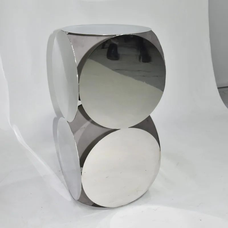 Sofa side small side few light luxury high-end atmosphere high-grade stainless steel small table living room creative coffee