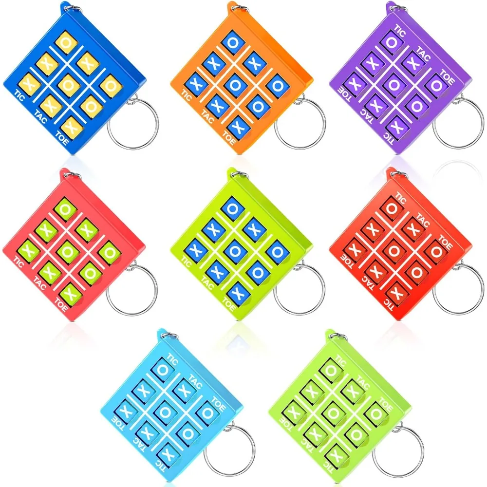 

Keychain for Kids Ages 8-12 Party Favors Plastic Keyholders Game for Goodie Bags Mini Backpack Valentines Bi