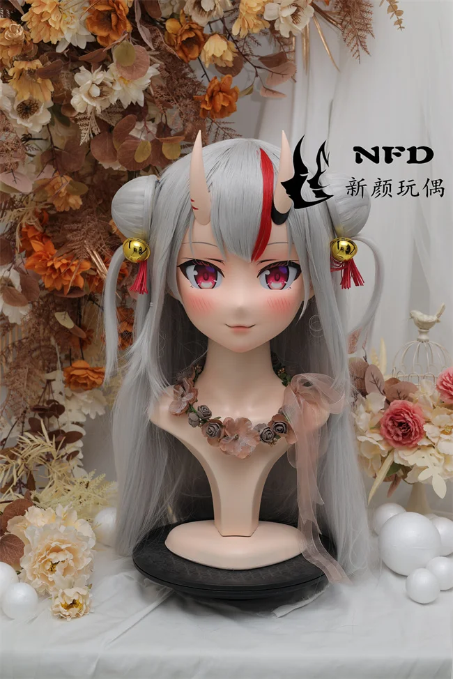 

(NFD42-1)Customize Full Head With Lock Crossdress Doll Female/Girl Japanese Anime Cartoon Character Kig Cosplay Kigurumi Mask