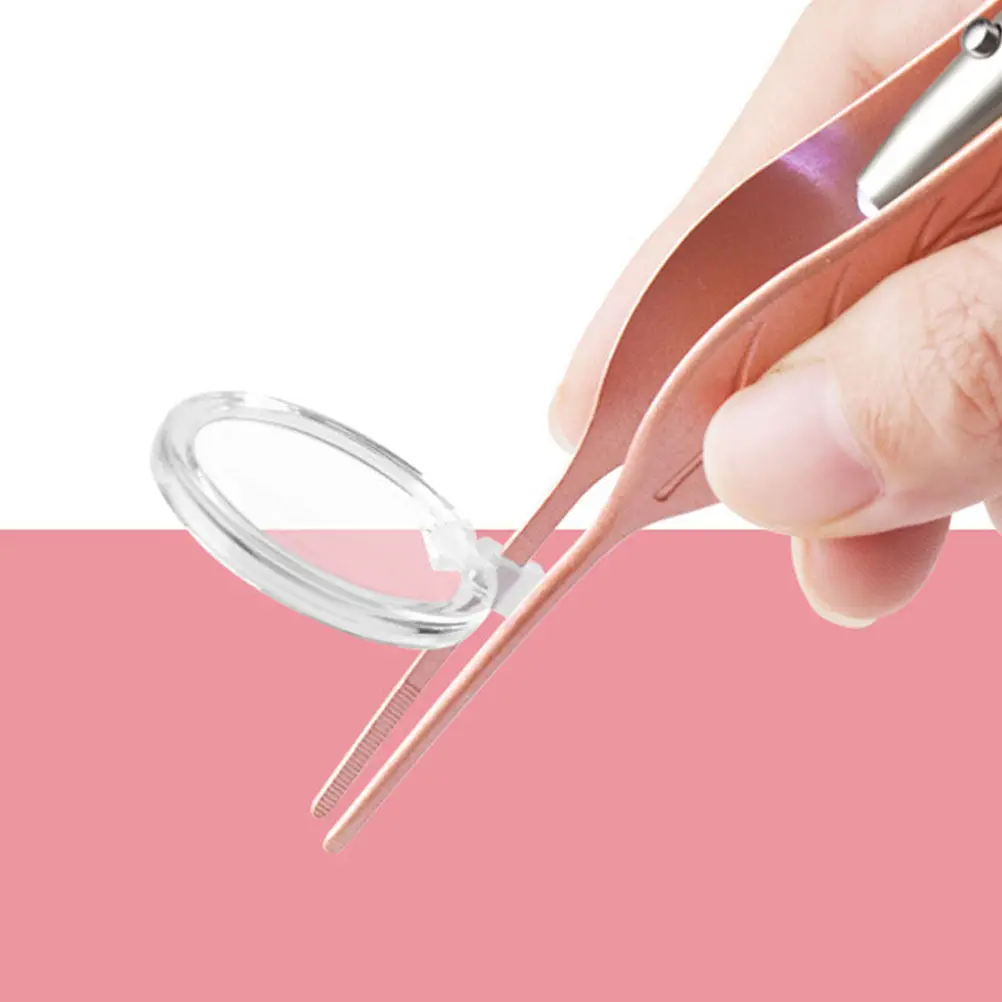 10Pcs Plastic Folding Pen Holder Magnifier for Rhinestone Art Embroidery DIY Craft with Adjustable Angle