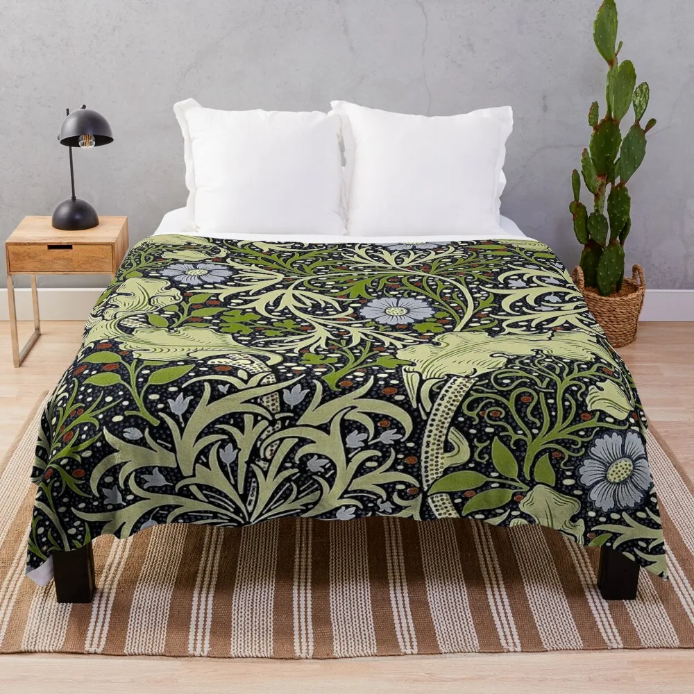 

William Morris Throw Blanket manga For Decorative Sofa Designers Sofa Blankets