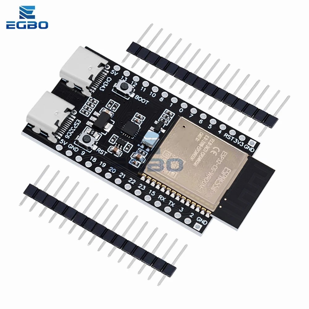 1 ~ 4 قطعة EGBO ESP32 ESP32-C6 WiFi + بلوتوث إنترنت الأشياء المزدوج نوع-C مجلس التنمية الأساسية مجلس ESP32-C6-DevKit C N4R2
