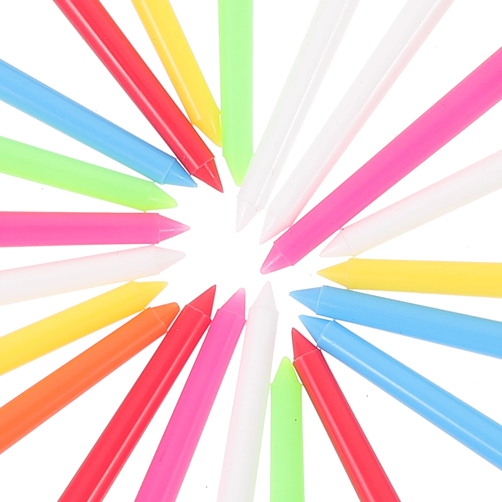 

50Pcs Plastic Golf Tees with Rubber Tip 83Mm Strong Cushion Design for Stable Ball Placement Training Aid Light Weight