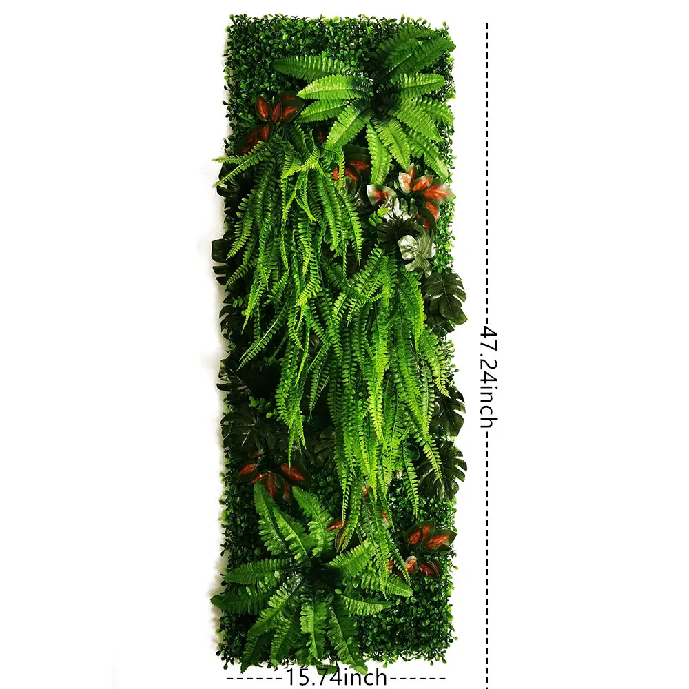 Panneau Mural de Décoration de Maison, Plante Artificielle, Fausse Mousse d'Ange, Plante Subtropicale, 15.74 Pouces x 47.24 Pouces/1 Panneau