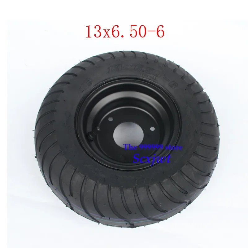 13X6.50-6 Inch Wheel Tubeless Tyre Tire With Hub 13*6.5-6  For GO KART KARTING ATV UTV Buggy Mower