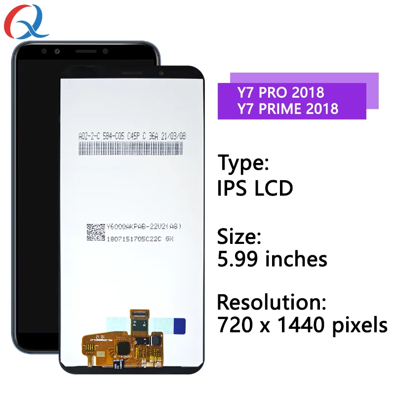 Mobile phone lcds For Huawei Y7 pro 2018 LCD Display Touch Screen Replacement Digitizer Assembly for Huawei Y7 pro 2018 lcd