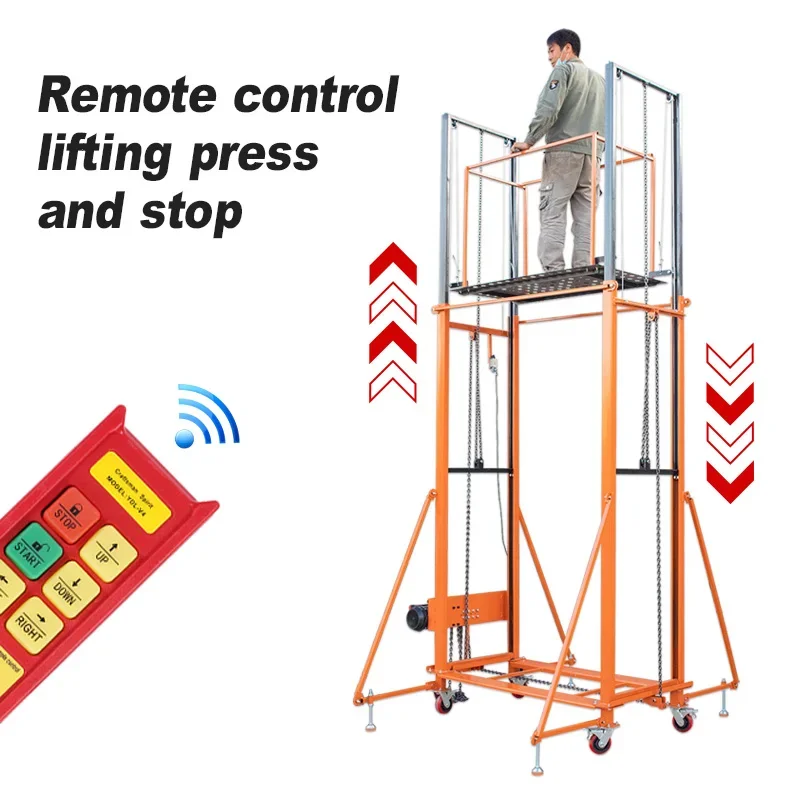Electric scaffolding lift for paint wall construction
