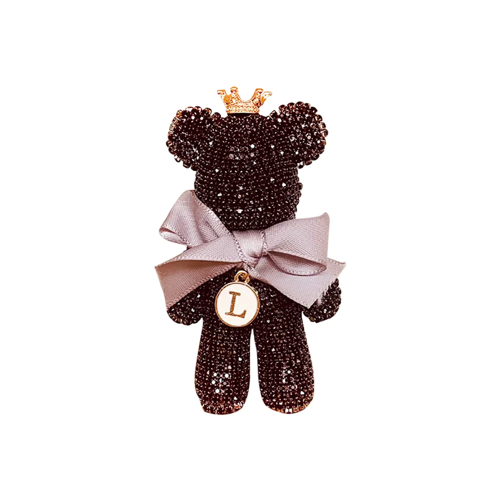 Cristal diamante lindo oso coche fragancia Perfume Clip salida de aire Aroma aire más fresco decoración accesorios aromaterapia