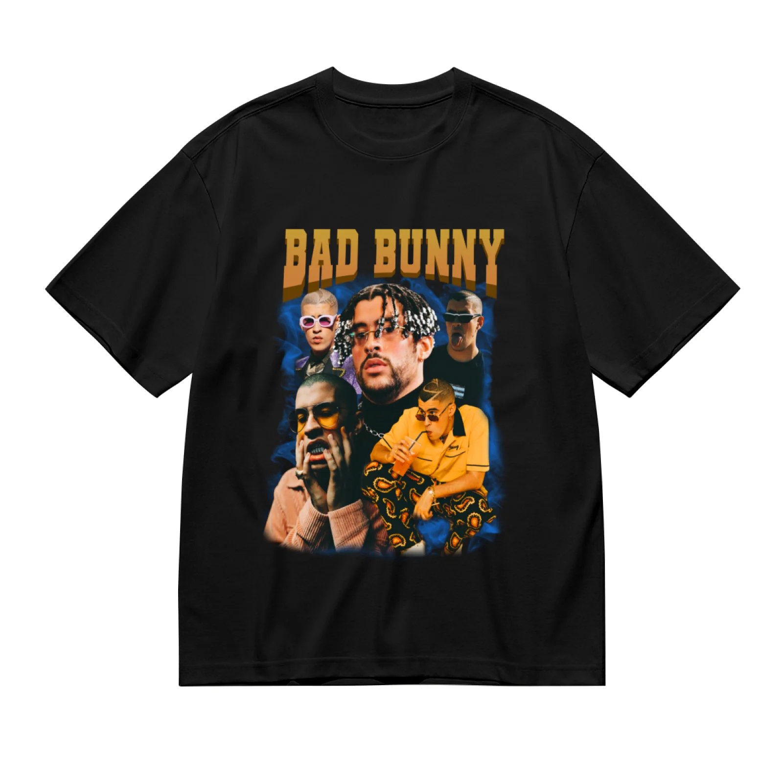 Hip Hop Rapper Pop Star Vintage Bootleg T-Shirt Bad Bunny Britney Spears Notorious B.I.G. Graphic Tee Unisex Oversized Cotton Streetwear