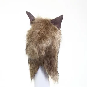 Latex Gummi Wolf Hair Maske, Halloween -Kostümhandschuhe, gruselige Dekoration, Maskerade -Requisiten, Werwolf, Party 8 Hauptverkaufswolf Boca - №7