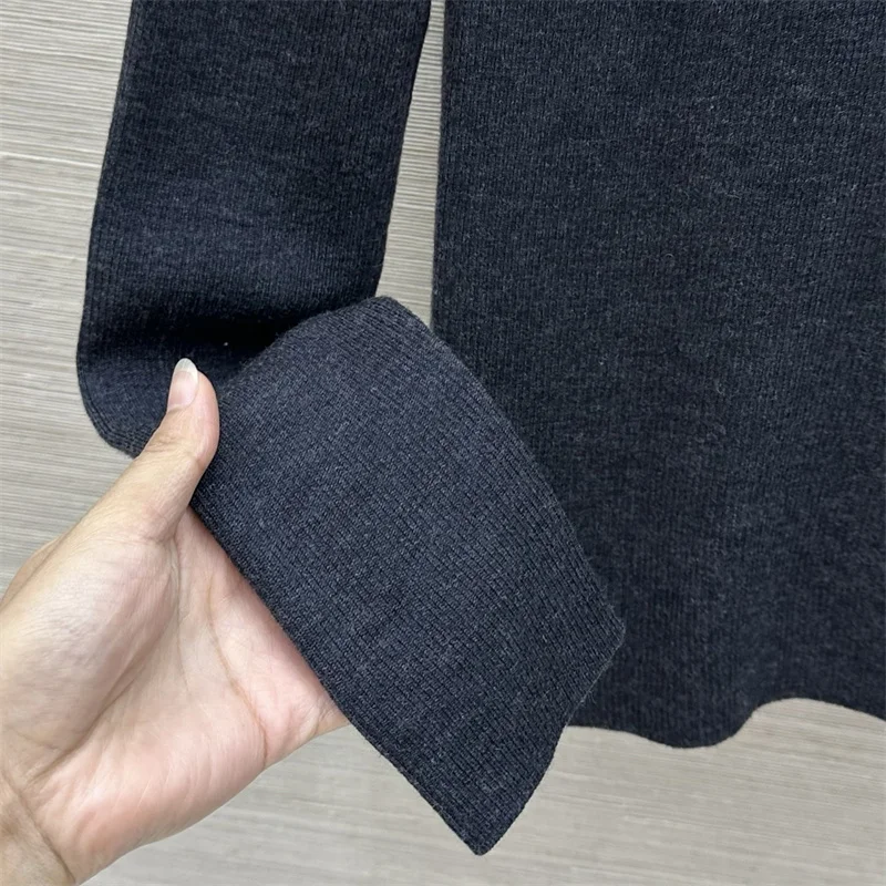 Immagine 7: Maglione da donna Nuovo top elasticizzato in maglia slim fit a maniche lunghe per l'autunno 2026, pullover in lana con scollo rotondo, maglione da donna