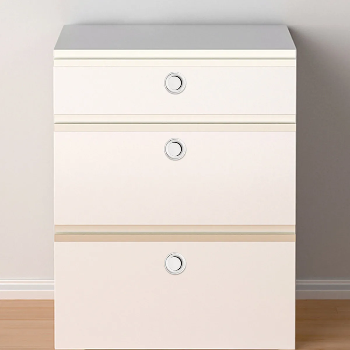 

4Pcs Stainless Steel Door Handles 35Mm Circular Recessed Flush Pull for Sliding Cabinet Doors Drawers Silver Tone