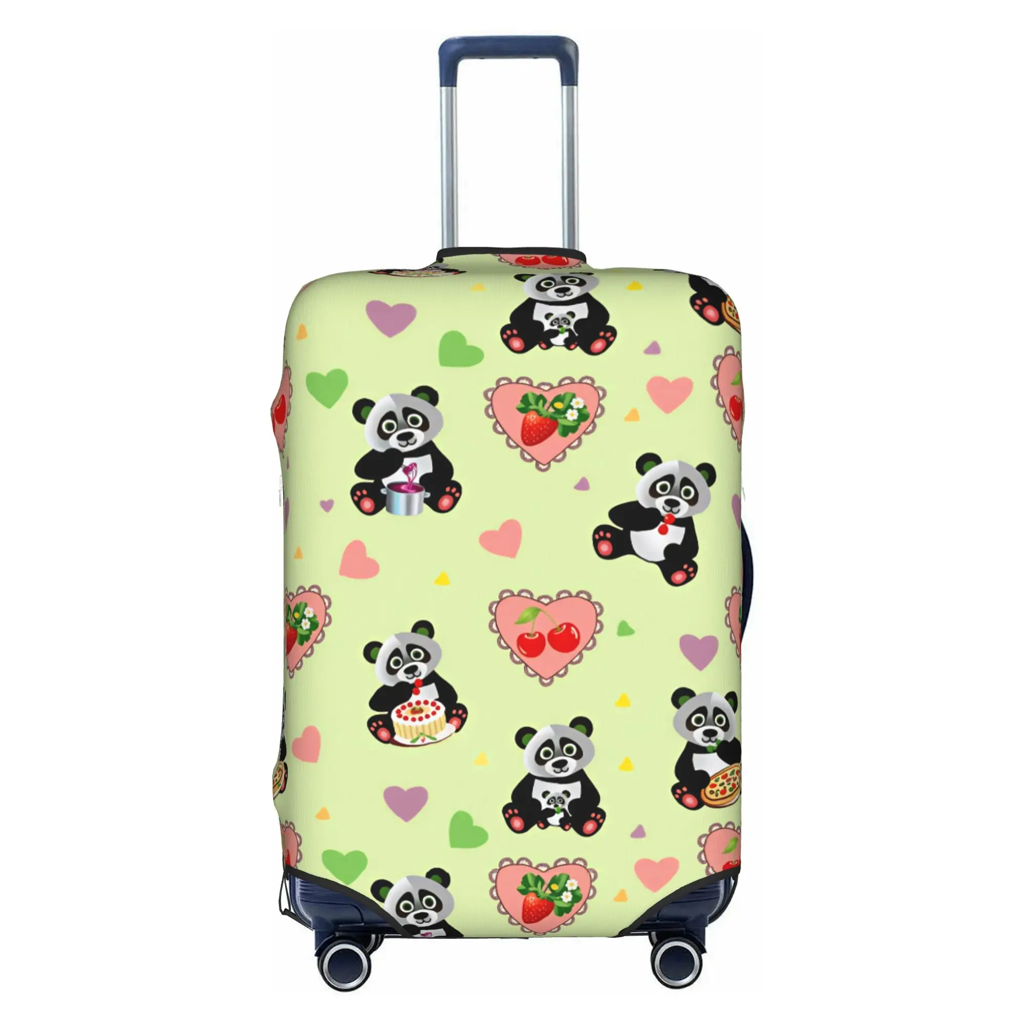 Panda Sweet Seamless Pattern Luggage Cover Protector Funny Travel Suitcase Covers for 18-32 Inch