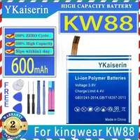 YKaiserin 600mAh Replacement Battery For kingwear Smart Watch KW88 Pro Bateria