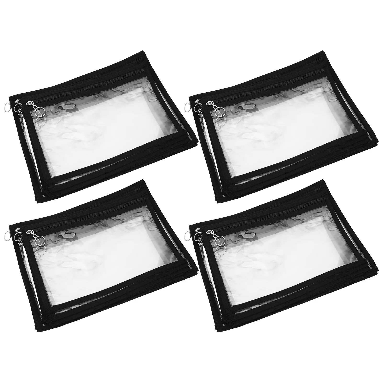 

12Pcs Transparent PVC Zipper Pouch Small Clear Waterproof Bag Travel Storage Organizer Document Pencil Stationery Toiletries