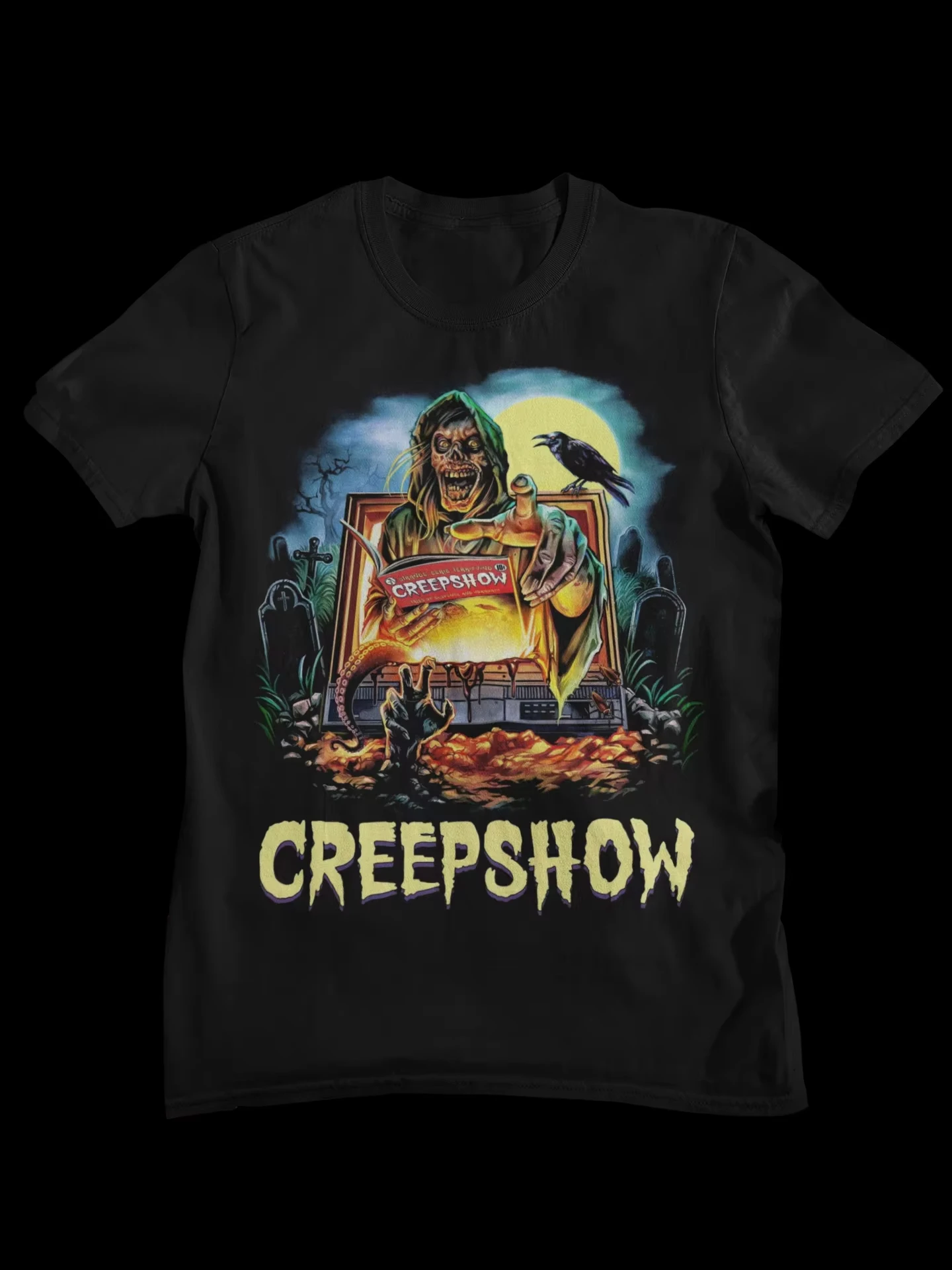 2026 new Retro Horror Collection Movie Poster Pattern T-Shirt cotton Oversized Unisex Breathable Couples Classic high quality