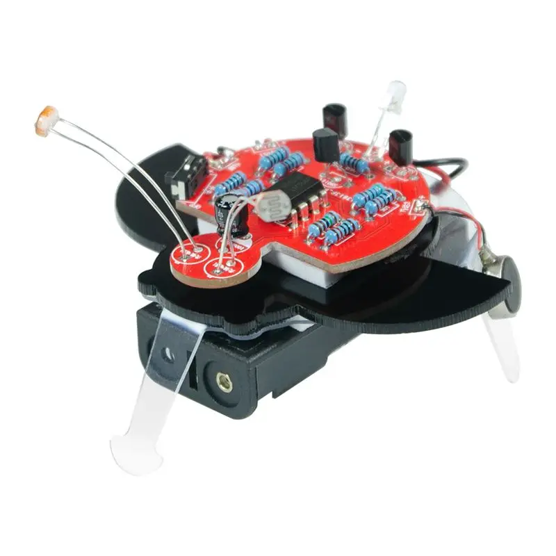 A23F-Firefly Photosensitive Robot Electronic Learning DIY Kit Mini Robot Photosensitive Resistor Tail Breathing Light