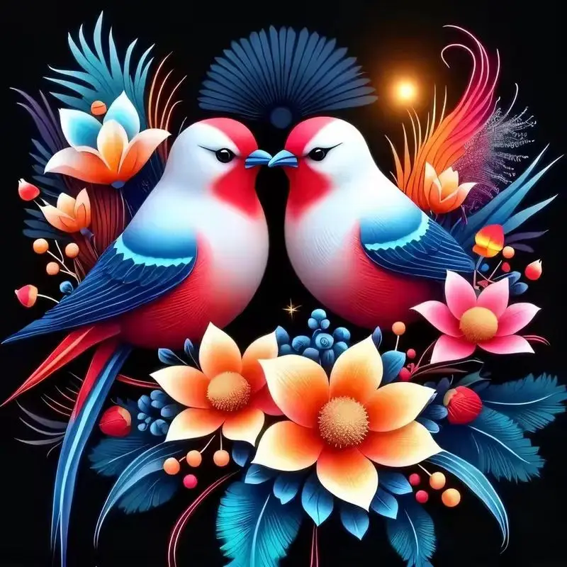 

CHENISTORY Diamond Embroidery Bird 5D DIY Full Square Diamond Painting Flower Cross Stitch Wall Decoration