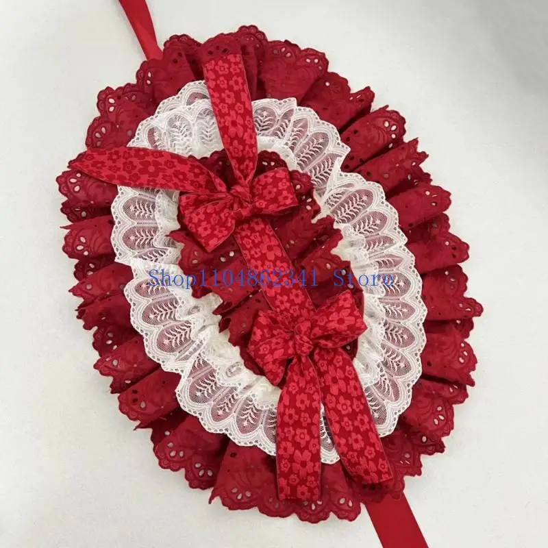 5asd อะนิเมะหมวกหรูหรามือเย็บลูกไม้ออกแบบตกแต่งผมเหมาะสำหรับเครื่องแต่งกายกิจกรรมกิจกรรมกลางแจ้งปรับพอดี