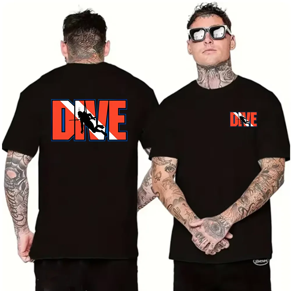 Awesome Scuba Drive T-Shirts Men Streetwear T Shirt Scuba Diver Ocean Diving T-Shirt Diver Gift Tshirt Cotton Tee Top Clothing