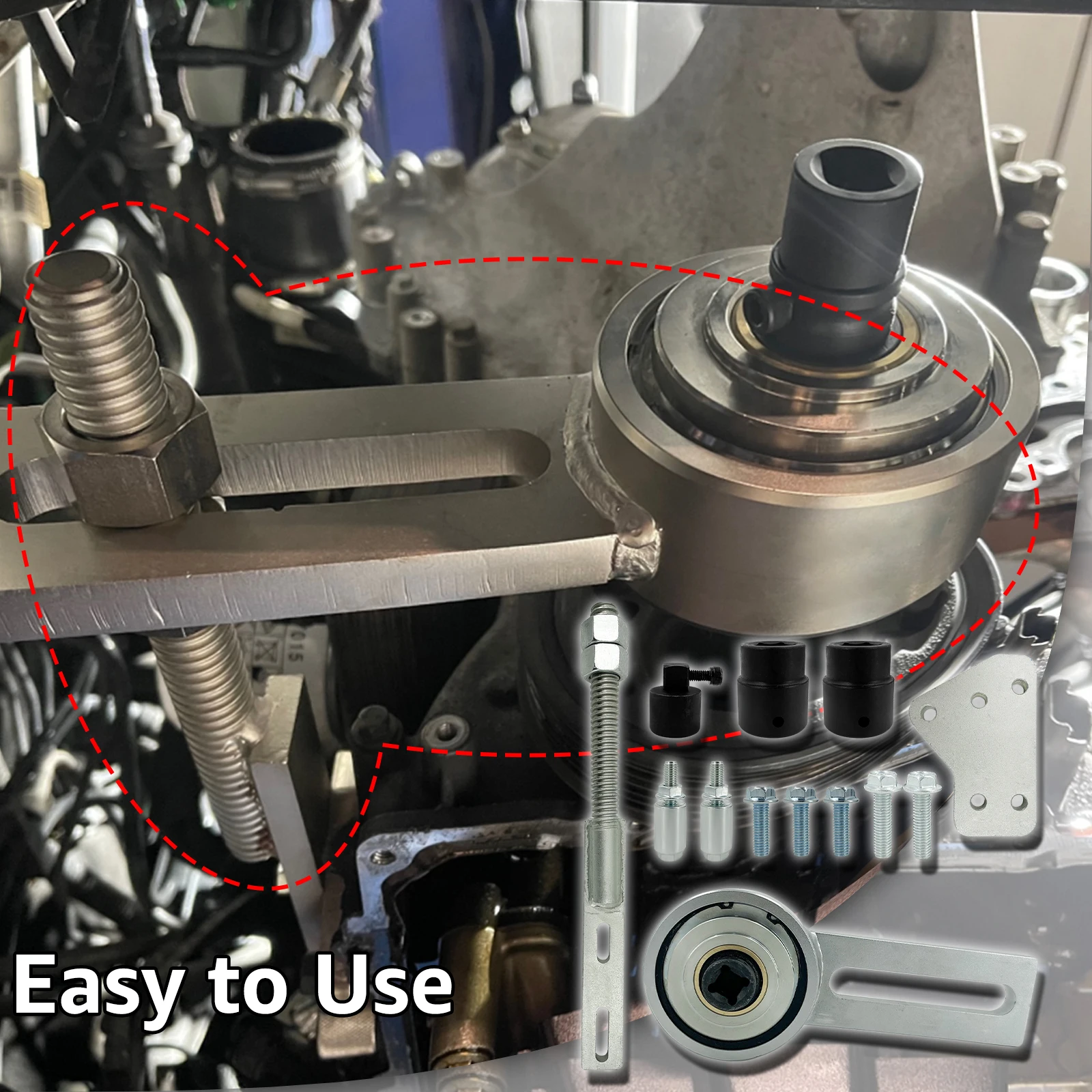 Herramienta multiplicadora de torsión para Ford 303 T ECOBOOST, herramienta de polea de cigüeñal, 1611-1,0, 303-1611, 303-1611