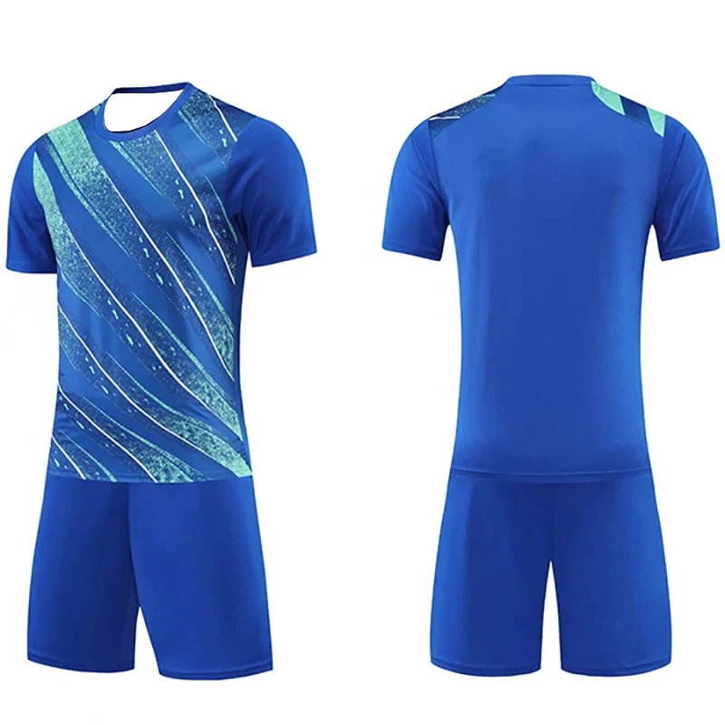 

Summer Men Short Sleeve Soccer Jersey Set Quick Drying Outdoor Trendy Sportswear Breathable and Comfortable Clothing Adults