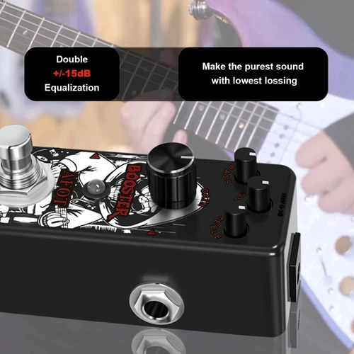 Imagen 2 del producto AFOT nuevo Mini Pedal de efecto de guitarra Booster Pedal de refuerzo de ganancia verdadera Pedal de refuerzo limpio para pedales de bajo de guitarra eléctrica True Bypass