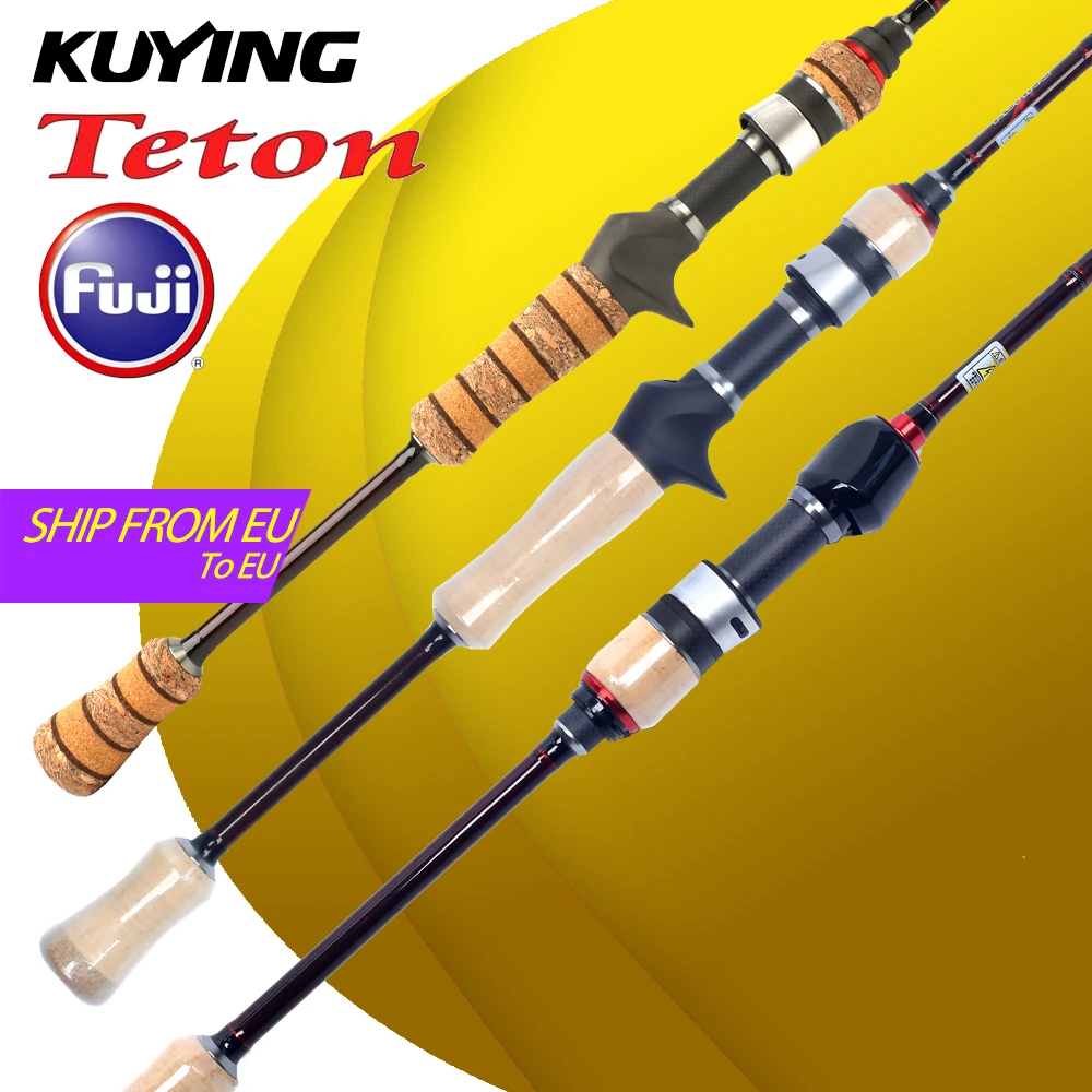 

KUYING TETON L Light 1,98 м 6 футов 6 дюймов карбоновая удочка для спиннинга кастинга FUJI кольцо сиденья катушки 2-10 г 3-8 фунтов средняя быстрая форель