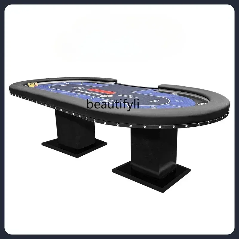 A176 YY Poker Table Suit High-End Card Table Club  De Pu Suit with Chips and Seats Table Cover Supporting