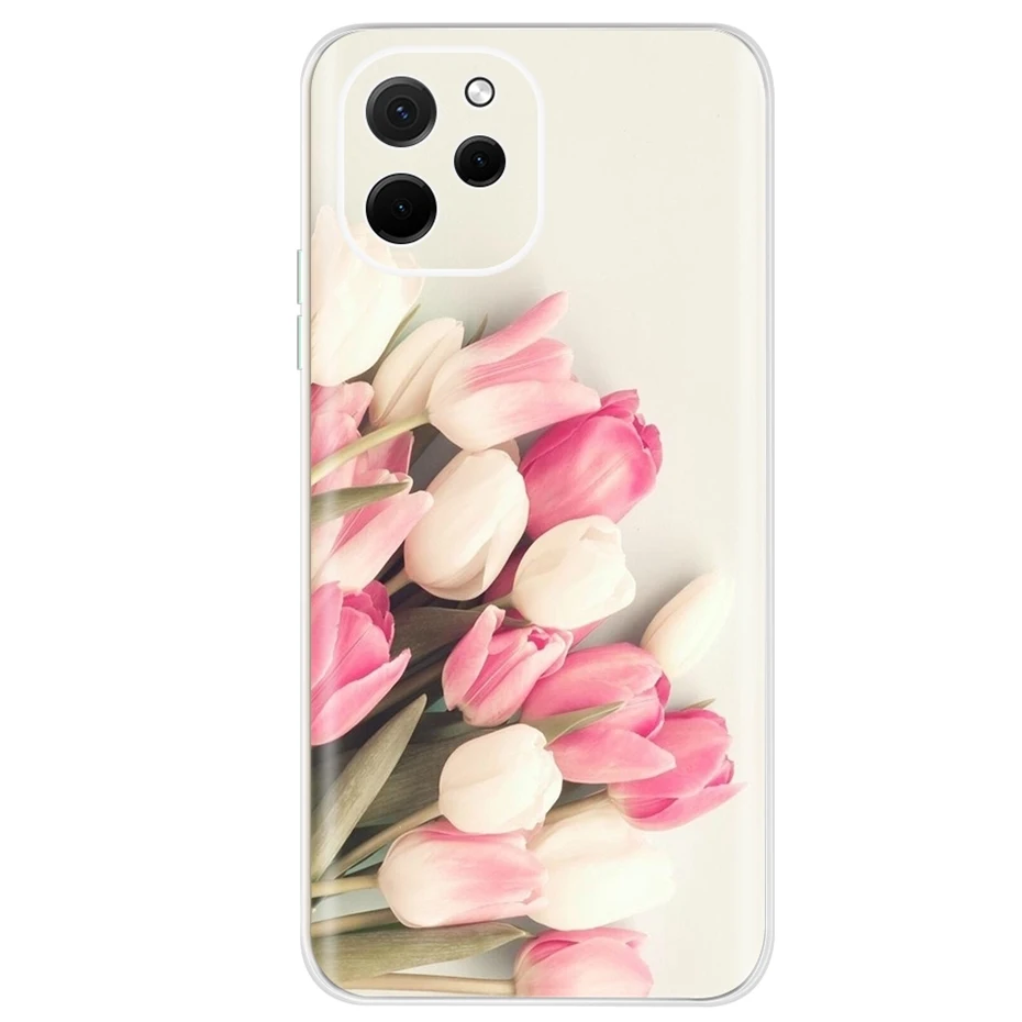 Soft Silicone Case For Huawei Nova Y61 Clear TPU Phone Case For Huawei Nova Y61 EVE-LX9 EVE-LX3 Cute Butterfly Cat Pattern Coque